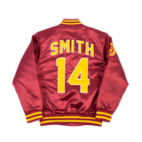 BEL-AIR ACADEMY WILL SMITH SATIN JACKET MAROON - Allstarelite.com