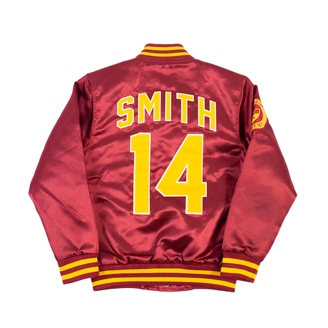 BEL-AIR ACADEMY WILL SMITH SATIN JACKET MAROON - Allstarelite.com