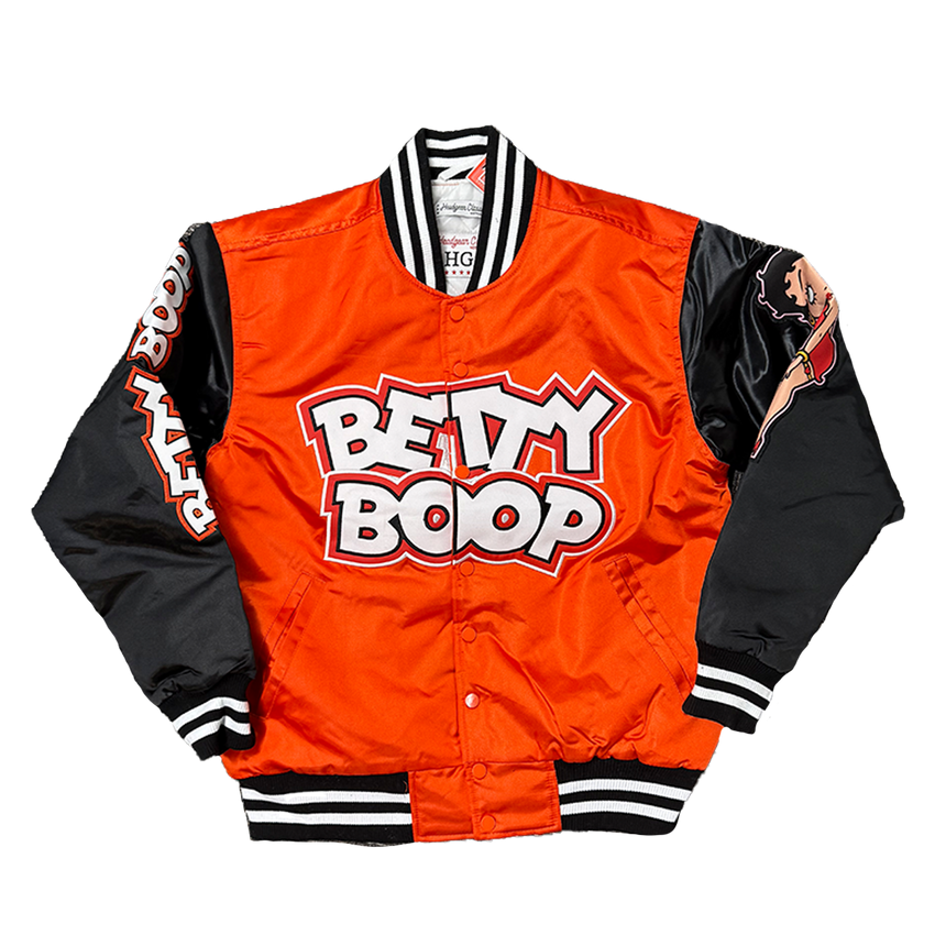 BETTY BOOP SATIN JACKET (BLACK)
