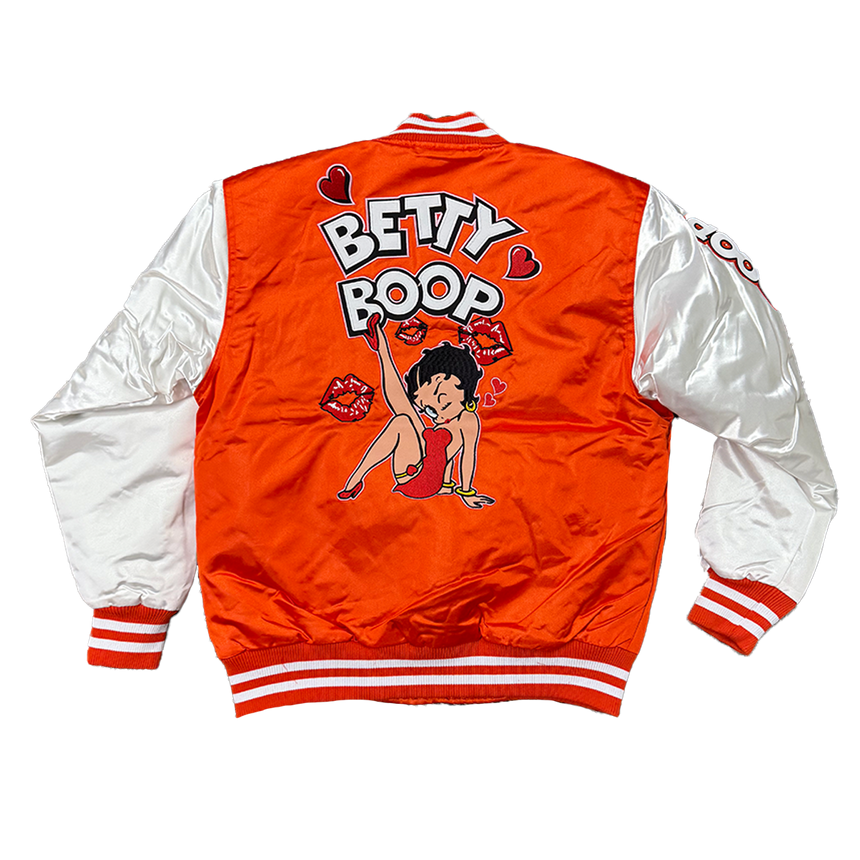 BETTY BOOP SATIN JACKET (WHITE)