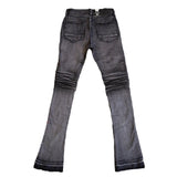 BLACK BLEACH STACKED DENIM - Allstarelite.com