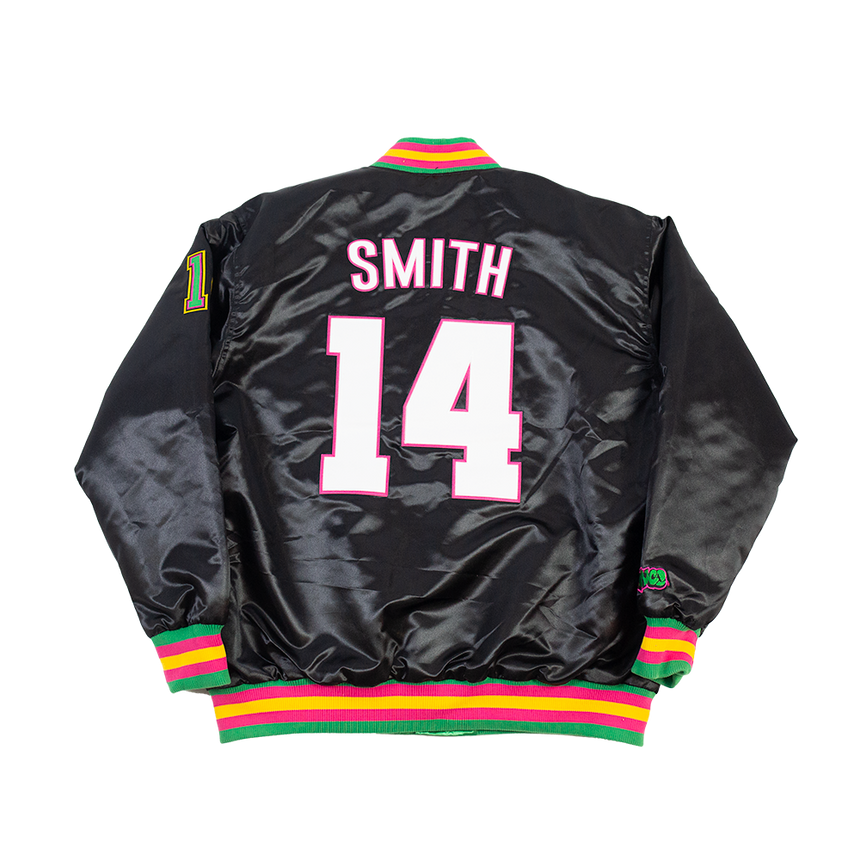 Black Fresh Prince Satin Jacket - Allstarelite.com