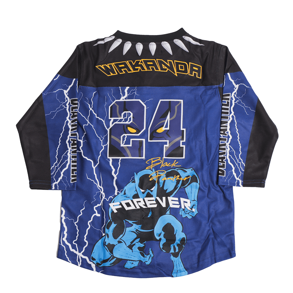 BLACK PANTHER HOCKEY JERSEY IN PURPLE - Allstarelite.com