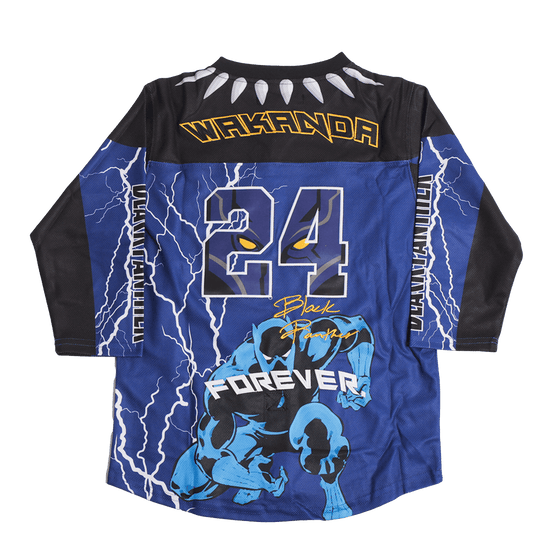 BLACK PANTHER YOUTH HOCKEY JERSEY PURPLE - Allstarelite.com