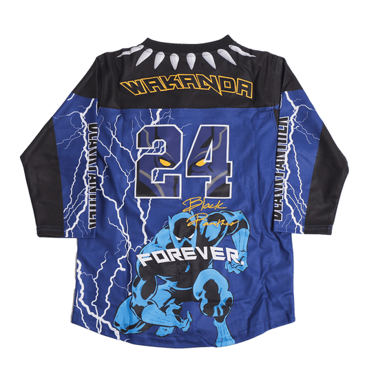 BLACK PANTHER YOUTH HOCKEY JERSEY PURPLE - Allstarelite.com