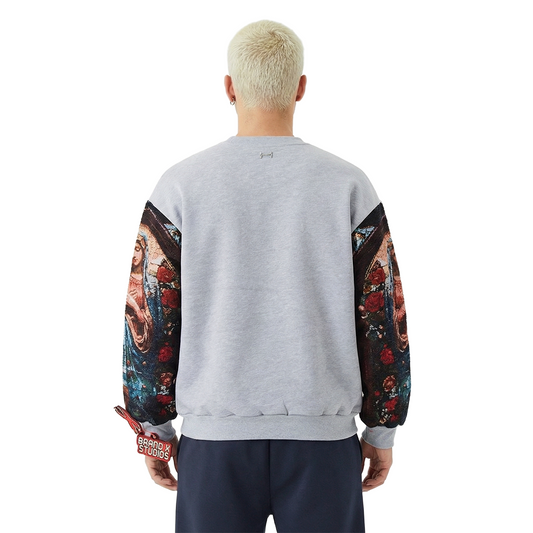 ST MARY CUTOUT TAPESTRY SWEATSHIRT (GREY)
