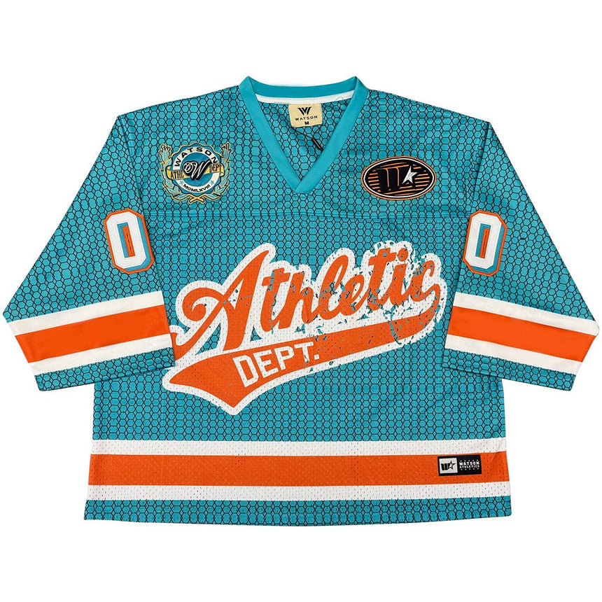 WATSON ATHLETIC DEPARTMENT CROPPED FOOTBALL JERSEY (TEAL)
