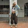 WATSON BRANDED CREAM PATTERN HOODED JACKET