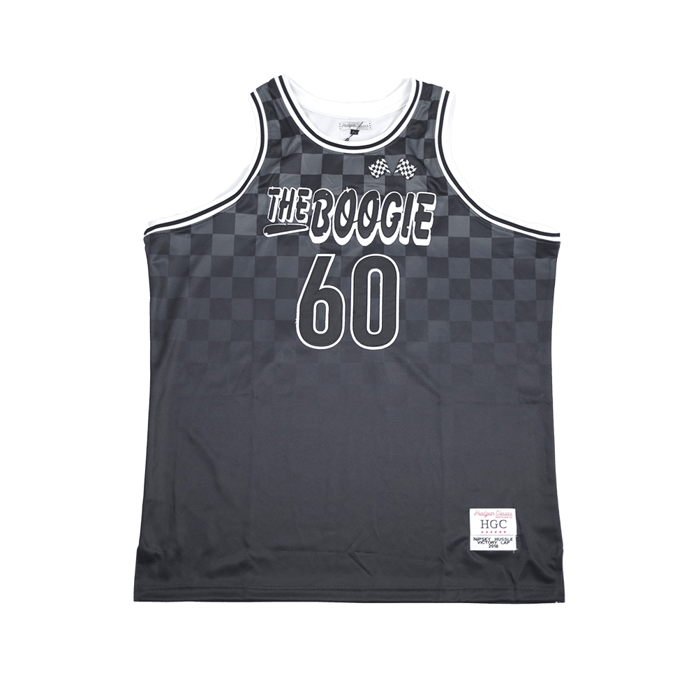 BOOGIE NIPSEY HUSSLE BLACK BASKETBALL JERSEY - Allstarelite.com