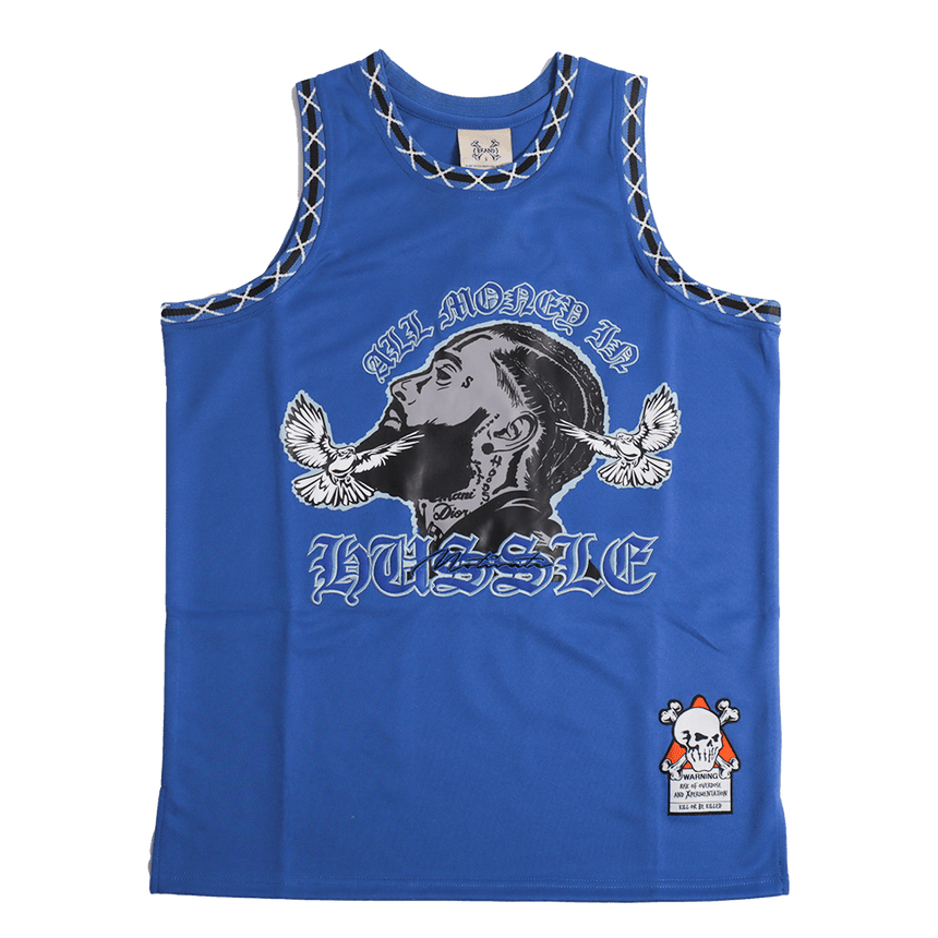 BRAND X ALL MONEY IN ROYAL BASKETBALL JERSEY - Allstarelite.com