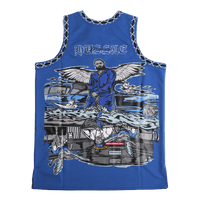 BRAND X ALL MONEY IN ROYAL BASKETBALL JERSEY (ROYAL)