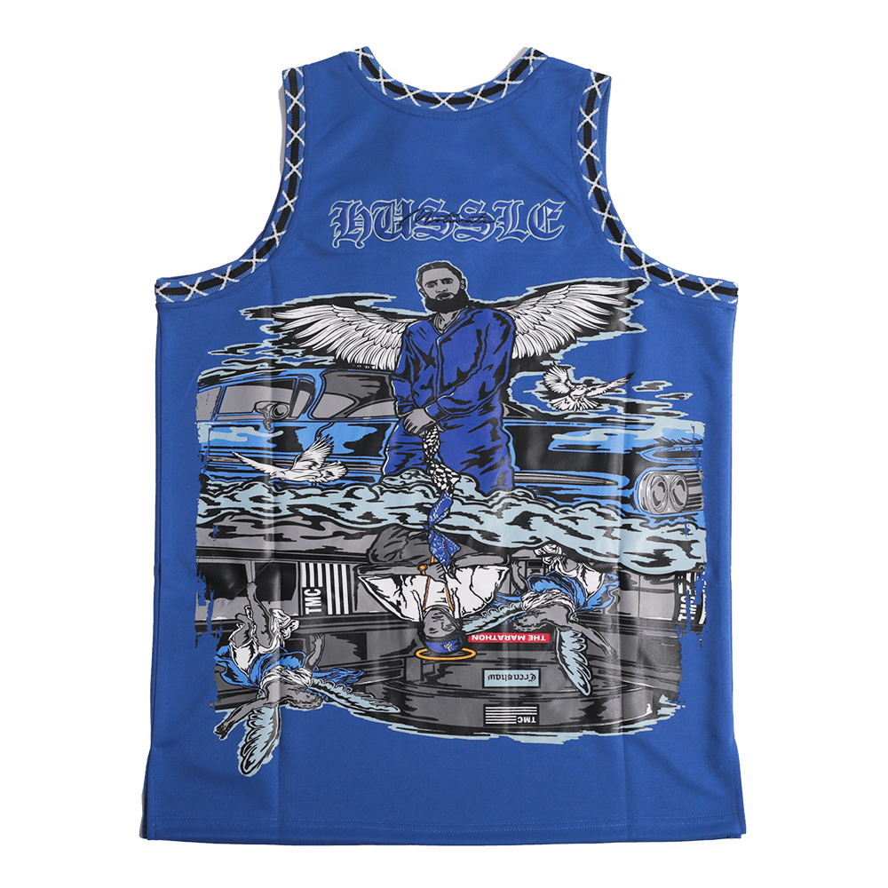BRAND X ALL MONEY IN ROYAL BASKETBALL JERSEY - Allstarelite.com