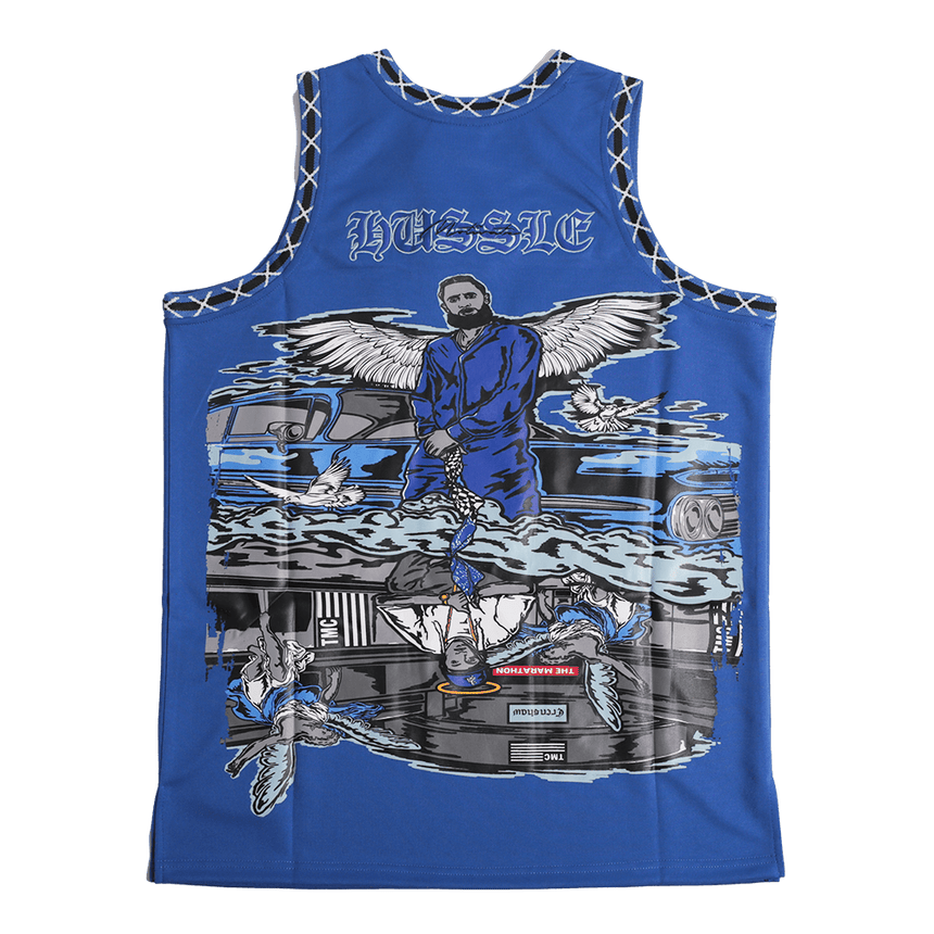 BRAND X ALL MONEY IN ROYAL BASKETBALL JERSEY - Allstarelite.com