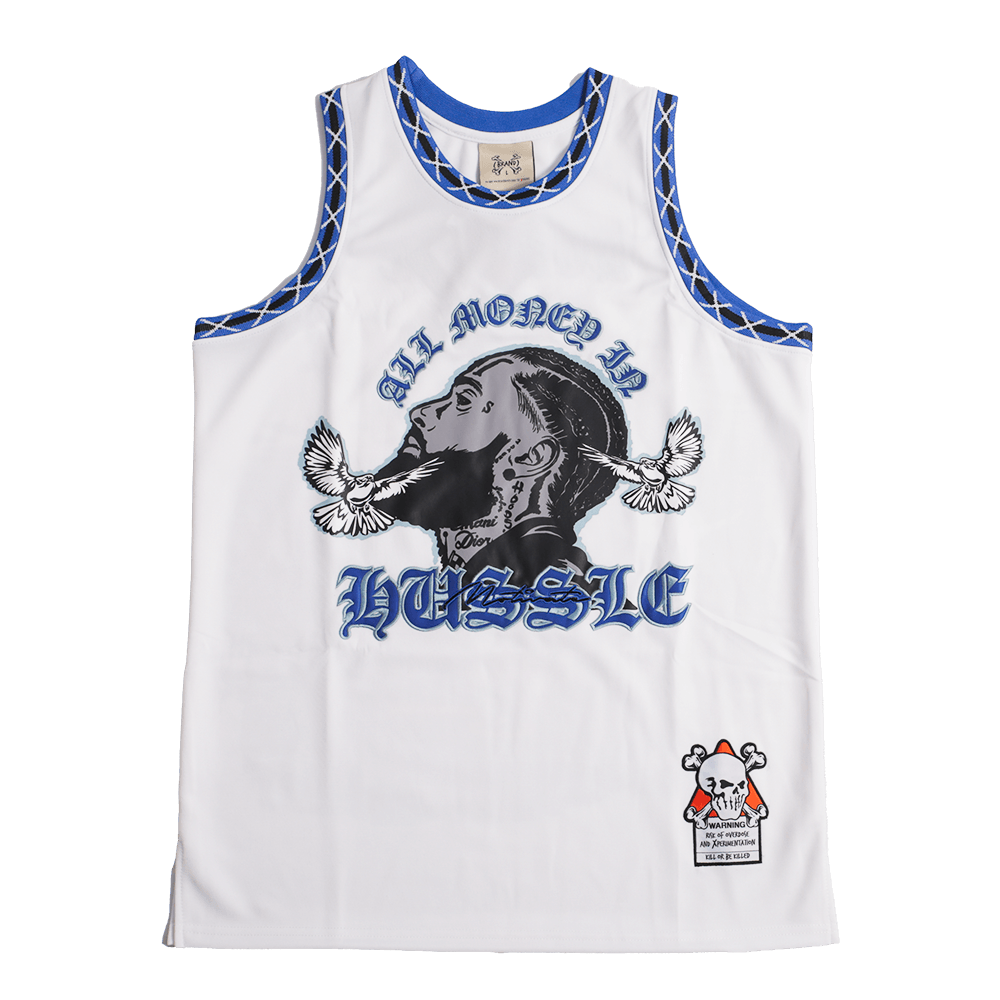 BRAND X ALL MONEY IN WHITE BASKETBALL JERSEY - Allstarelite.com