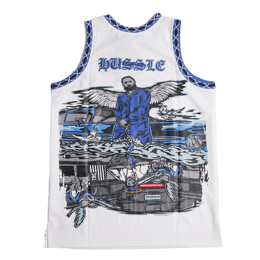 BRAND X ALL MONEY IN WHITE BASKETBALL JERSEY - Allstarelite.com