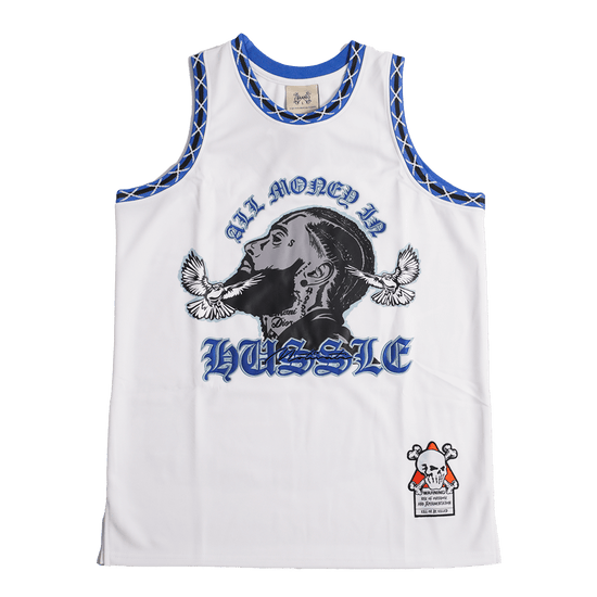 BRAND X ALL MONEY IN YOUTH WHITE BASKETBALL JERSEY - Allstarelite.com