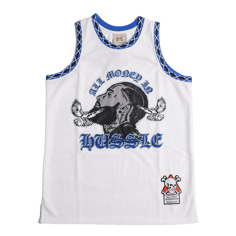 BRAND X ALL MONEY IN YOUTH WHITE BASKETBALL JERSEY - Allstarelite.com