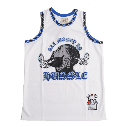 BRAND X ALL MONEY IN YOUTH WHITE BASKETBALL JERSEY - Allstarelite.com