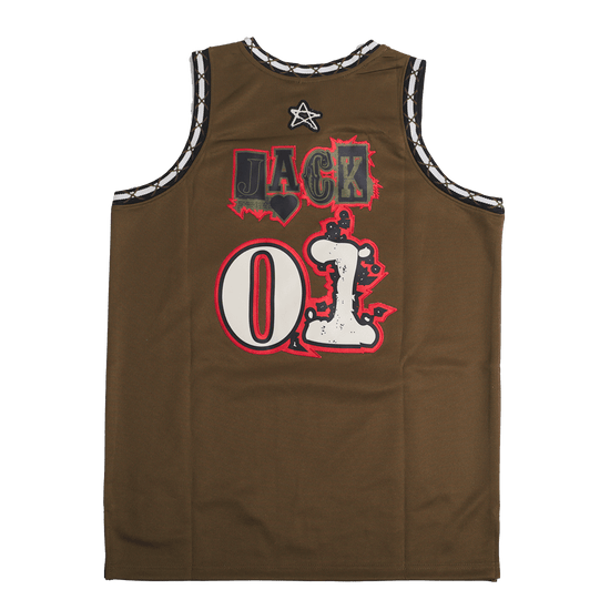 BRAND X ASTROWORLD YOUTH OLIVE BASKETBALL JERSEY - Allstarelite.com