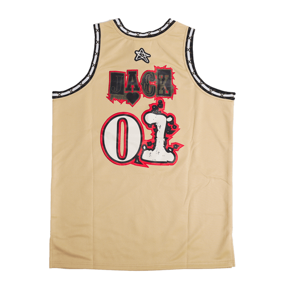 BRAND X ASTROWORLD YOUTH TAN BASKETBALL JERSEY - Allstarelite.com