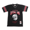 BRAND X CAMP CRYSTAL LAKE JASON BLACK FOOTBALL JERSEY - Allstarelite.com