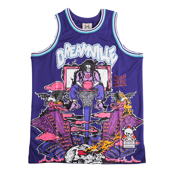 BRAND X DREAMVILLE YOUTH PURPLE BASKETBALL JERSEY - Allstarelite.com