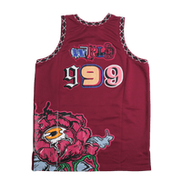 BRAND X JUICE WRLD 999 BASKETBALL JERSEY (CRANBERRY)