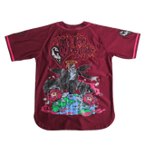 BRAND X JUICE WRLD FIGHTING DEMONS YOUTH PURPLE BASEBALL JERSEY - Allstarelite.com