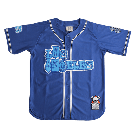 BRAND X THE MARATHON CONTINUES ROYAL BASEBALL JERSEY - Allstarelite.com