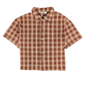 WATSON PROPERTY OF WATSON RUST SHORT SLEEVE FLANNEL SHIRT