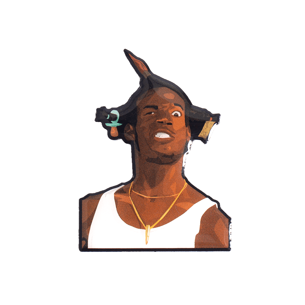 BROWN/WHITE LOC DOG PIN - Allstarelite.com