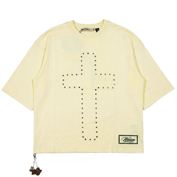 WATSON CHILD OF GOD CROSS RIVET CREAM TSHIRT