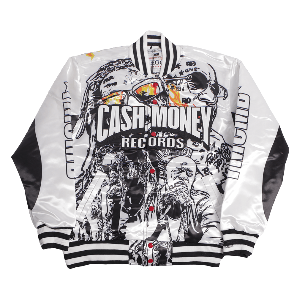 CASH MONEY RECORDS SATIN JACKET WHITE - Allstarelite.com