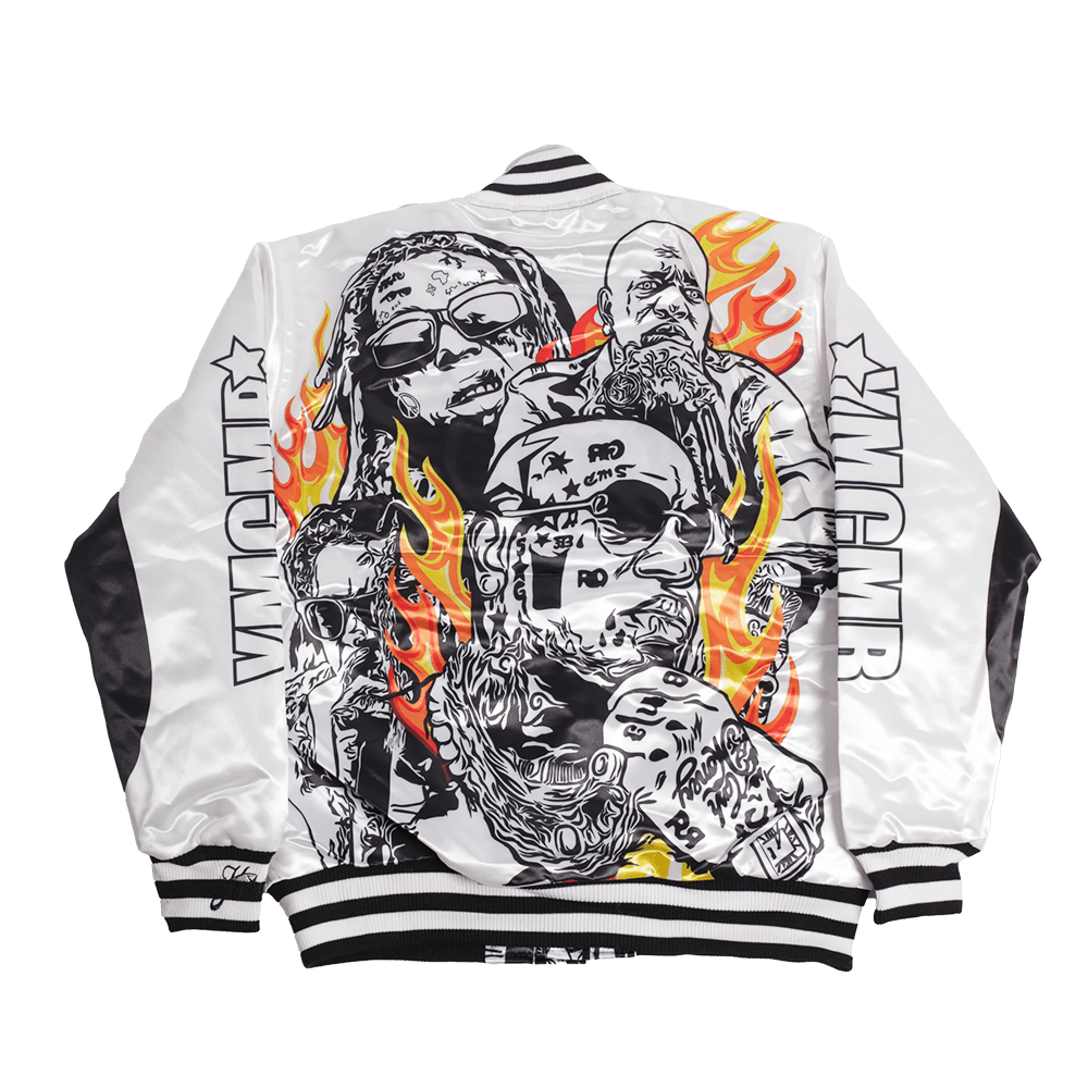 CASH MONEY RECORDS SATIN JACKET WHITE - Allstarelite.com