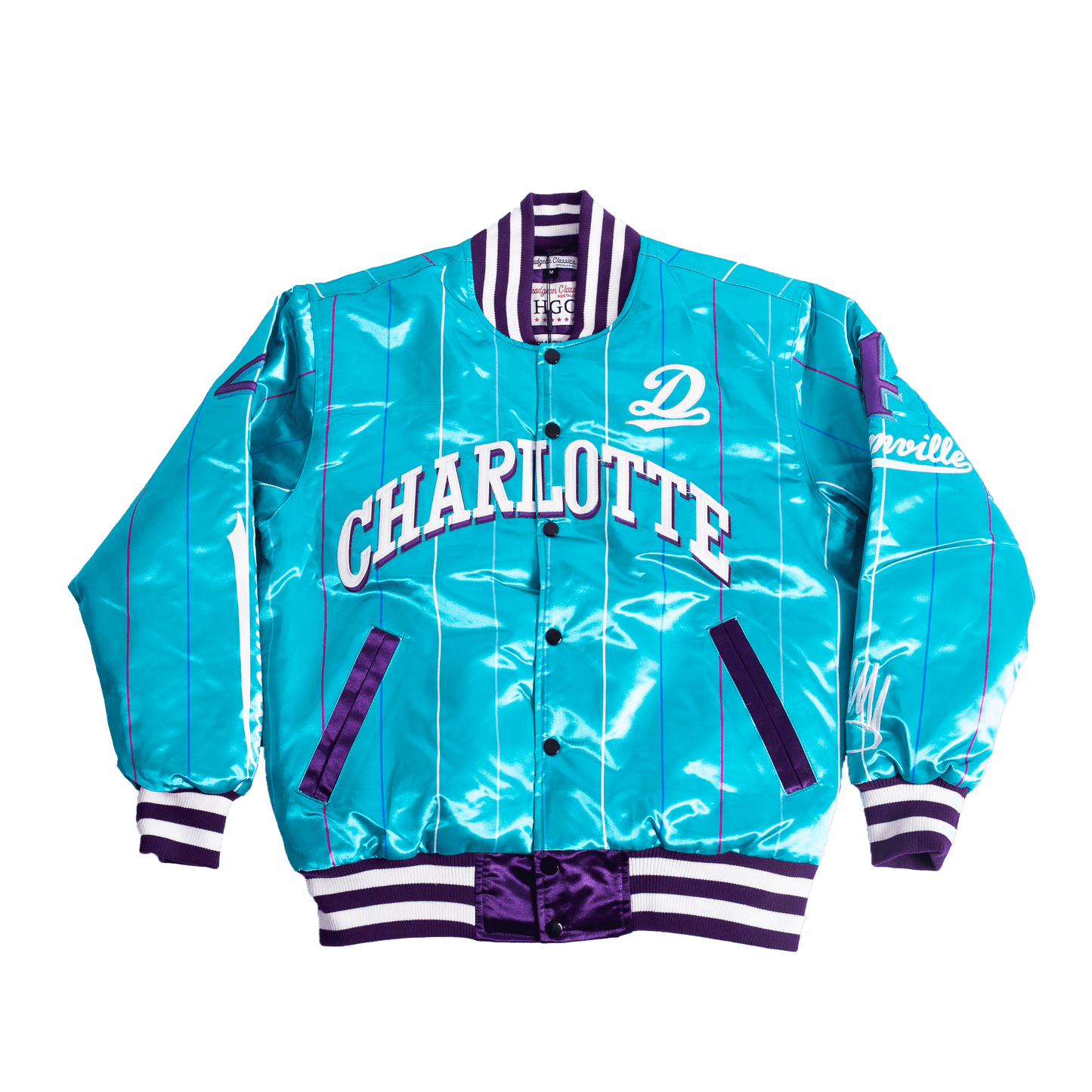 CHARLOTTE DREAMVILLE BLUE SATIN JACKET - Allstarelite.com