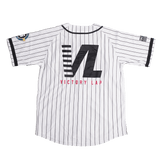 CRENSHAW PINSTRIPE BASEBALL JERSEY WHITE - Allstarelite.com