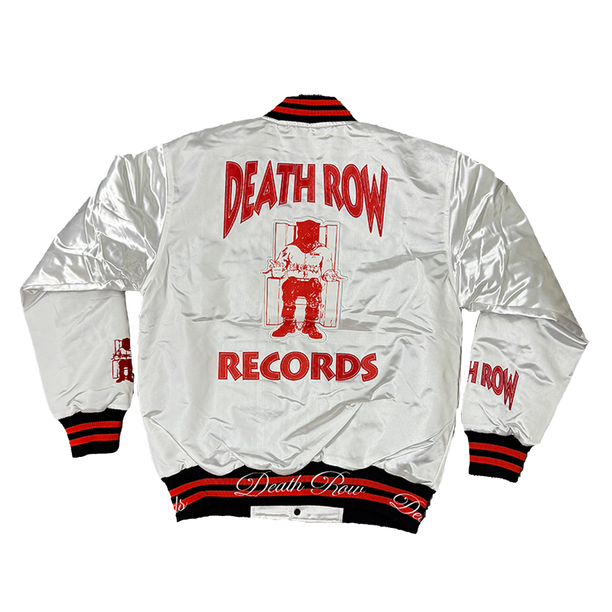 DEATH ROW SATIN JACKET (WHITE)