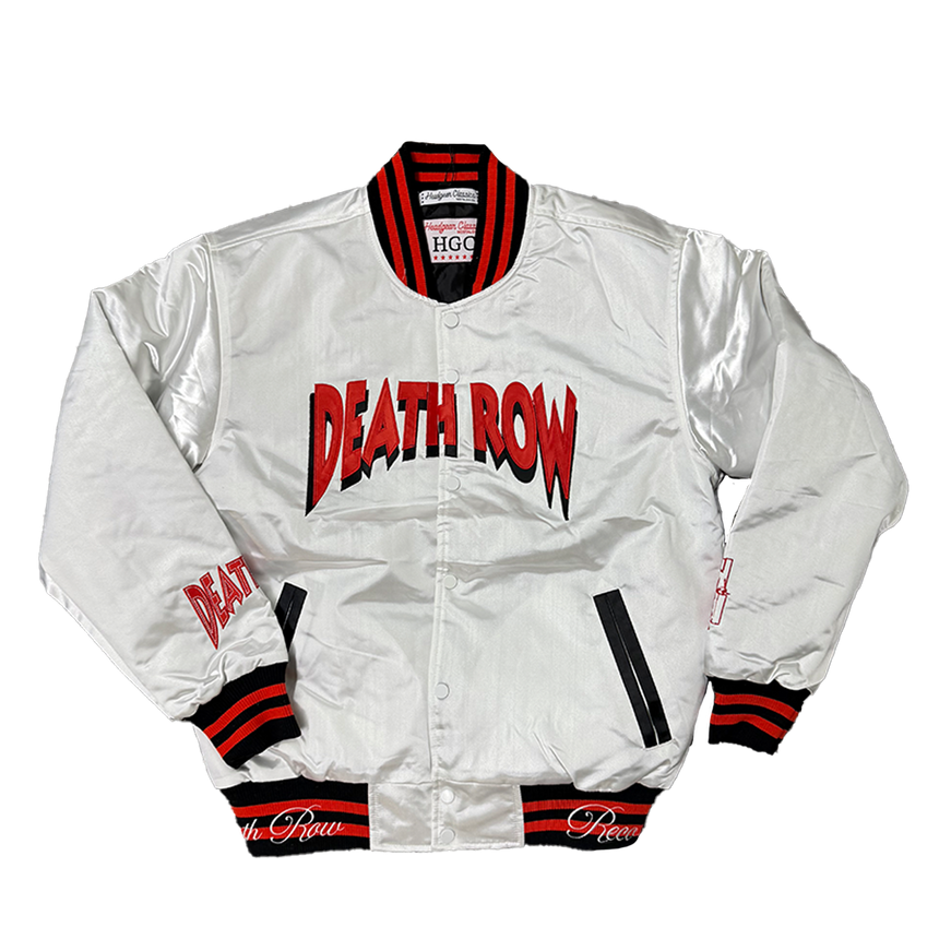 DEATH ROW SATIN JACKET (WHITE)