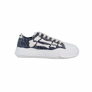 Vulcan low-top sneaker in Denim Tweed, navy and white – alternate view 2