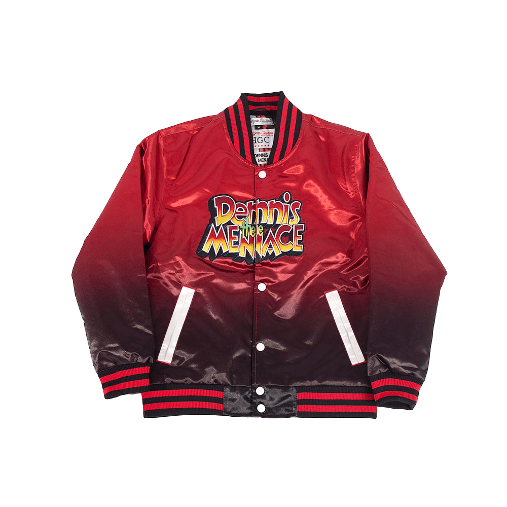 Dennis The Menace Red Gradient Satin Jacket - Allstarelite.com