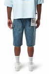 WATSON PURPLE DIAMOND MEDIUM WASH DENIM SHORTS