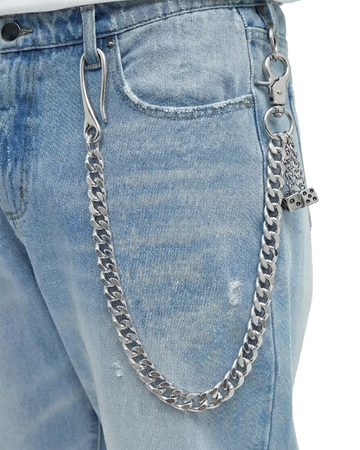 Silver Dice Pant Chain