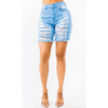 DISTRESSED WOMAN DENIM SHORTS - Allstarelite.com