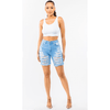 DISTRESSED WOMAN DENIM SHORTS - Allstarelite.com