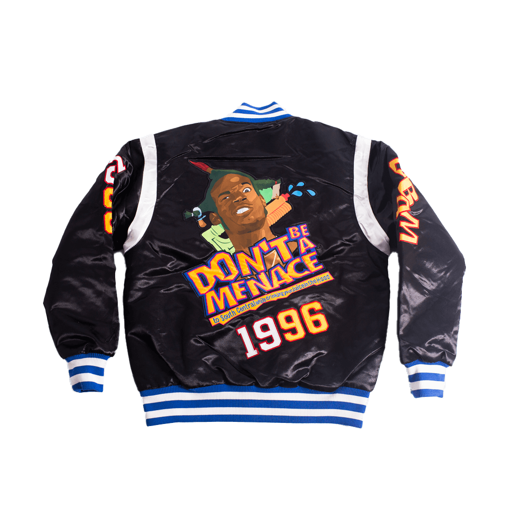 Don't Be A Menace Black Satin Jacket - Allstarelite.com
