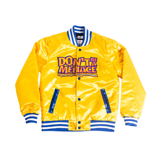 Don't Be A Menace Yellow Youth Satin Jacket - Allstarelite.com