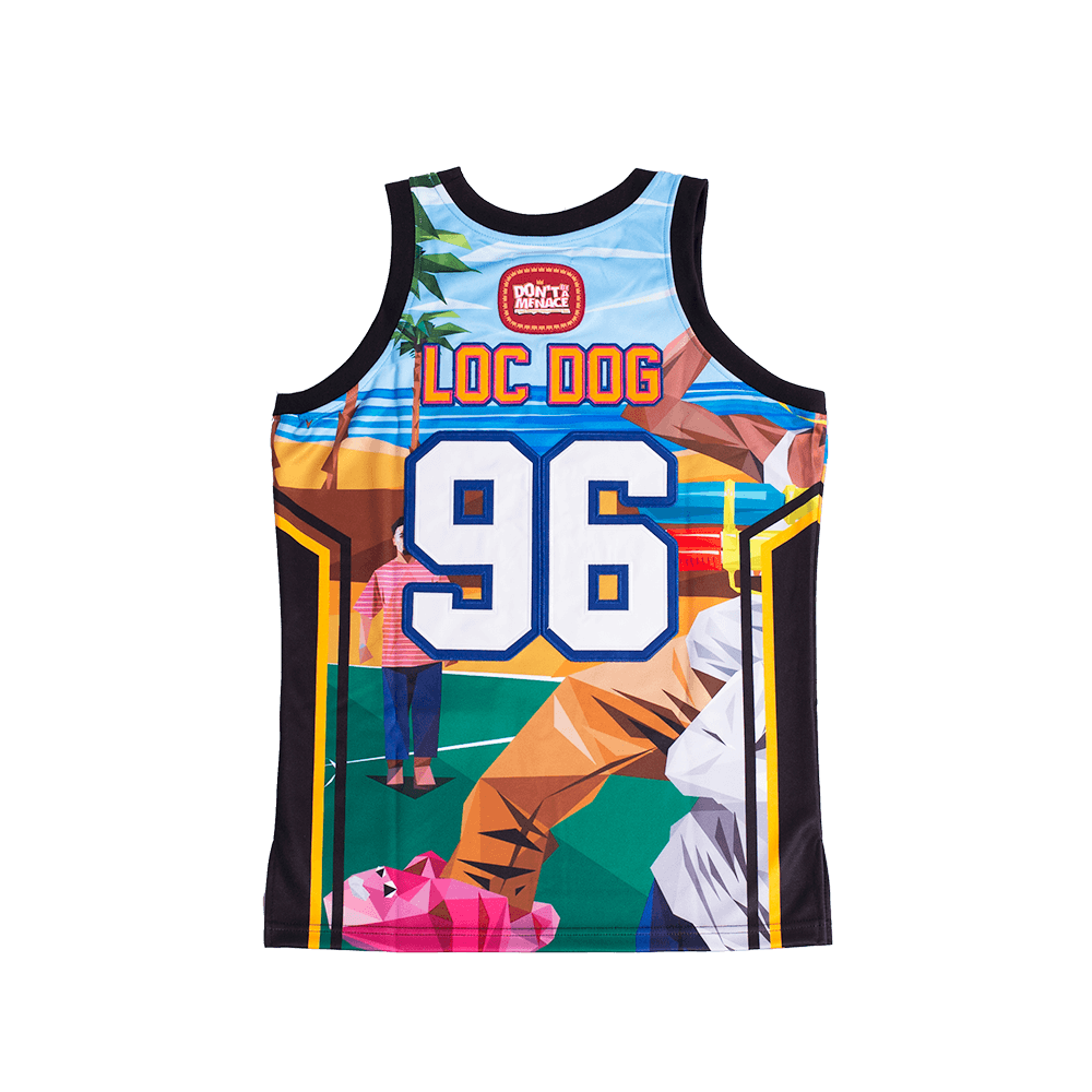 DONT BE A MENACE LOC DOG BASKETBALL JERSEY - Allstarelite.com