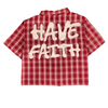 WATSON HAVE FAITH BURNT RED SHORT SLEEVE FLANNEL SHIRT