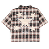 WATSON INTERNATIONAL ANYTHING IS POSSIBLE BROWN SHORT SLEEVE FLANNEL SHIRT
