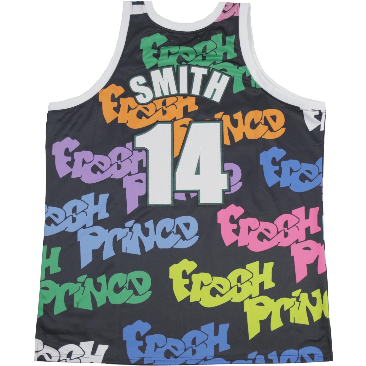 FRESH PRINCE ALL OVER BASKETBALL JERSEY BLACK - Allstarelite.com